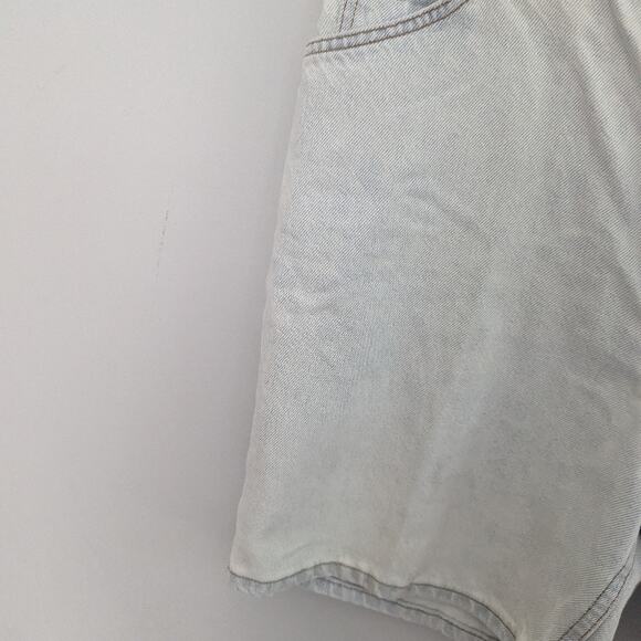 Vintage Women's Levi's 950 Relaxed Fit 13 Denim Shorts Jort Orange Tab Yellowing - Picture 8 of 10
